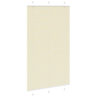 Produktbild för Plisserad persienn cremefärgad 120x200 cm tyg bredd 119,4cm