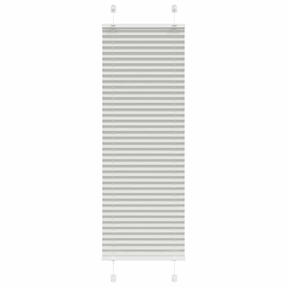 Produktbild för Plisserad persienn ljusgrå 45x100cm tyg bredd 44,4cm polyester