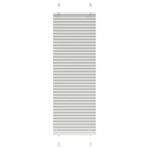 vidaXL Plisserad persienn ljusgrå 45x100cm tyg bredd 44,4cm polyester
