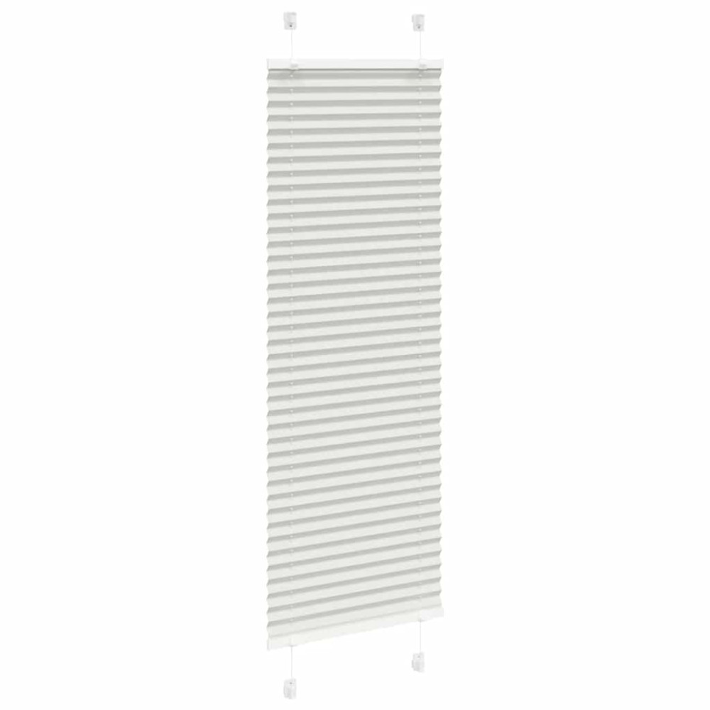 Produktbild för Plisserad persienn ljusgrå 45x100cm tyg bredd 44,4cm polyester