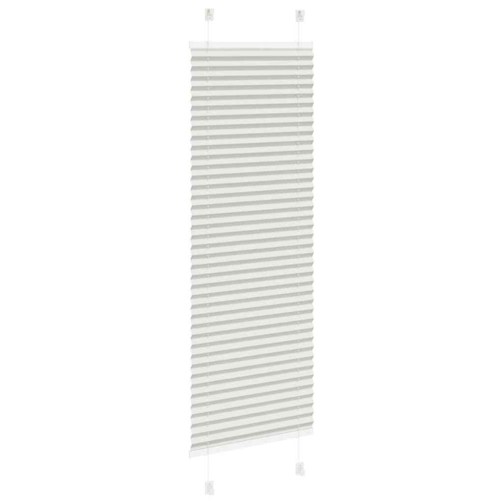 Produktbild för Plisserad persienn ljusgrå 45x100cm tyg bredd 44,4cm polyester