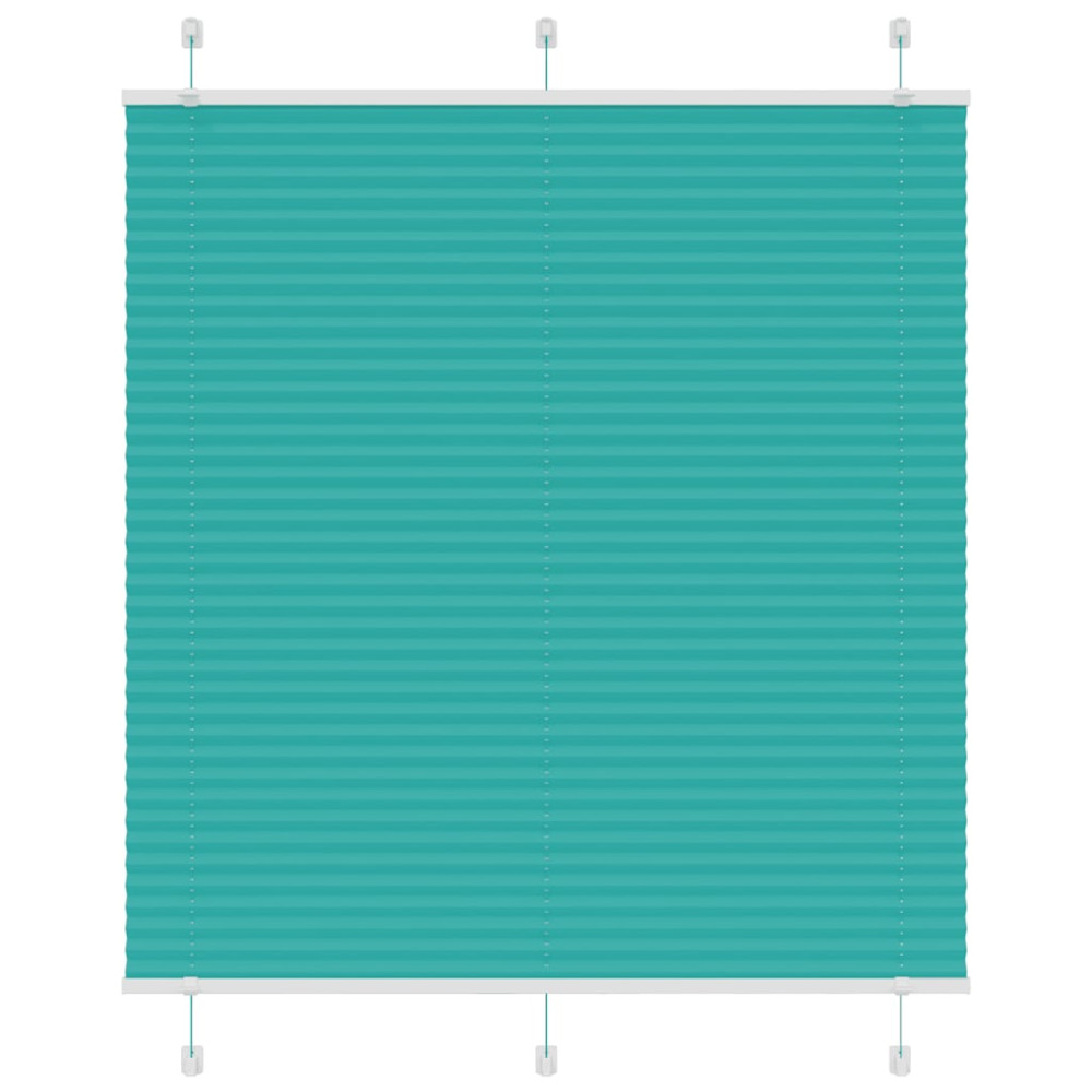 Produktbild för Plisserad persienn bensingrön 115x100 cm tyg bredd 114,4cm