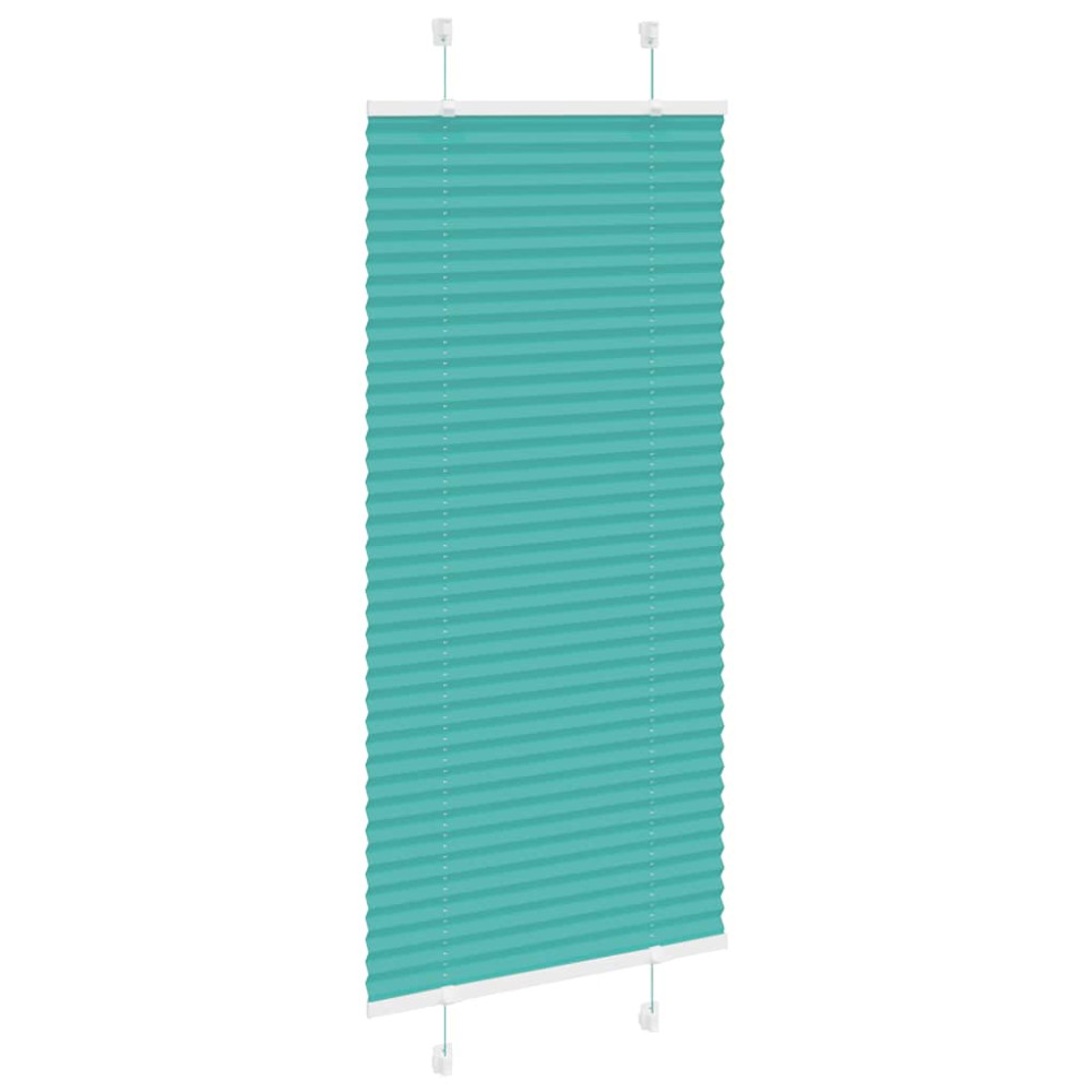 Produktbild för Plisserad persienn bensingrön 60x150cm tyg bredd 59,4cm