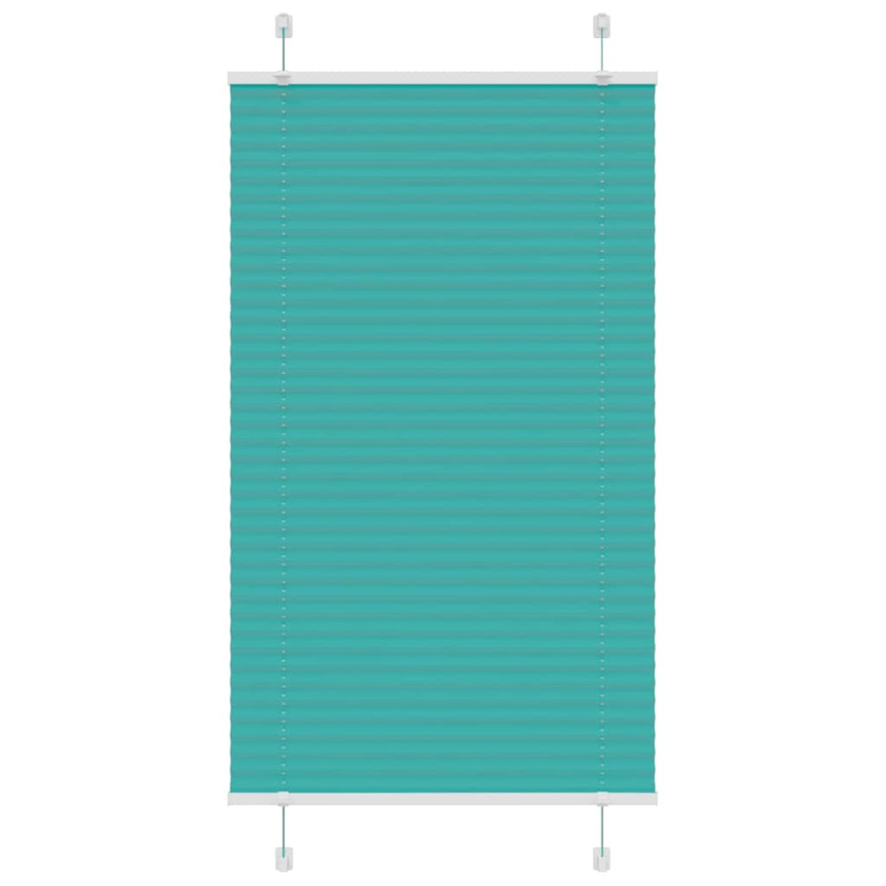 Produktbild för Plisserad persienn bensingrön 75x150 cm tyg bredd 74,4cm
