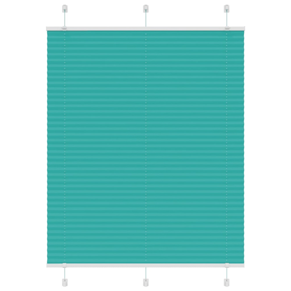 Produktbild för Plisserad persienn bensingrön 105x150 cm tyg bredd 104,4cm
