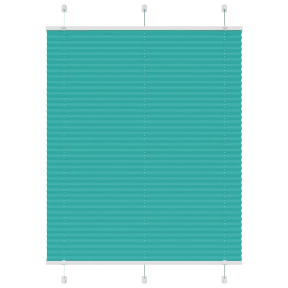 Produktbild för Plisserad persienn bensingrön 110x150 cm tyg bredd 109,4cm