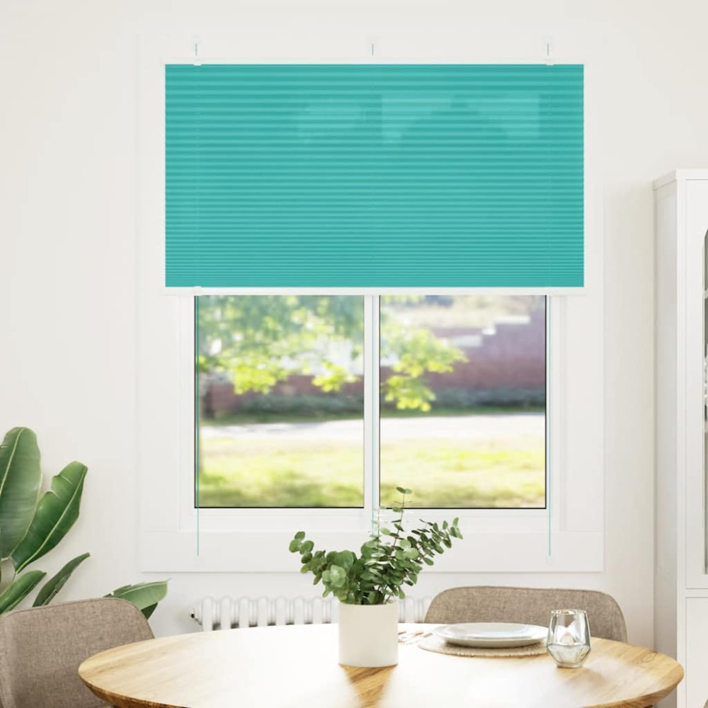 Produktbild för Plisserad persienn bensingrön 110x150 cm tyg bredd 109,4cm