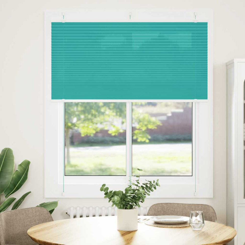Produktbild för Plisserad persienn bensingrön 115x150 cm tyg bredd 114,4cm