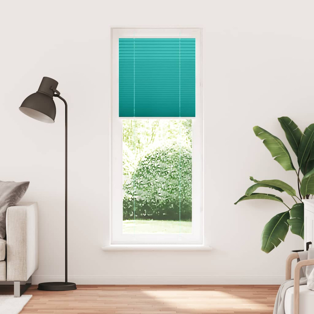 Produktbild för Plisserad persienn bensingrön 80x200 cm tyg bredd 79,4 cm