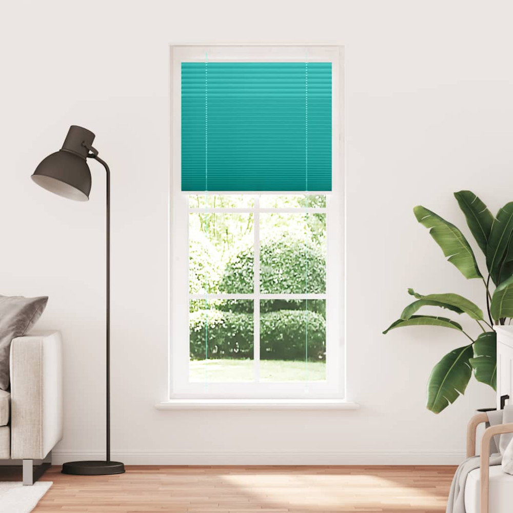 Produktbild för Plisserad persienn bensingrön 85x200 cm tyg bredd 84,4cm