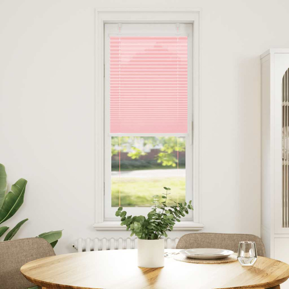 Produktbild för Plisserad persienn rosa 45x100cm tyg bredd 44,4cm polyester