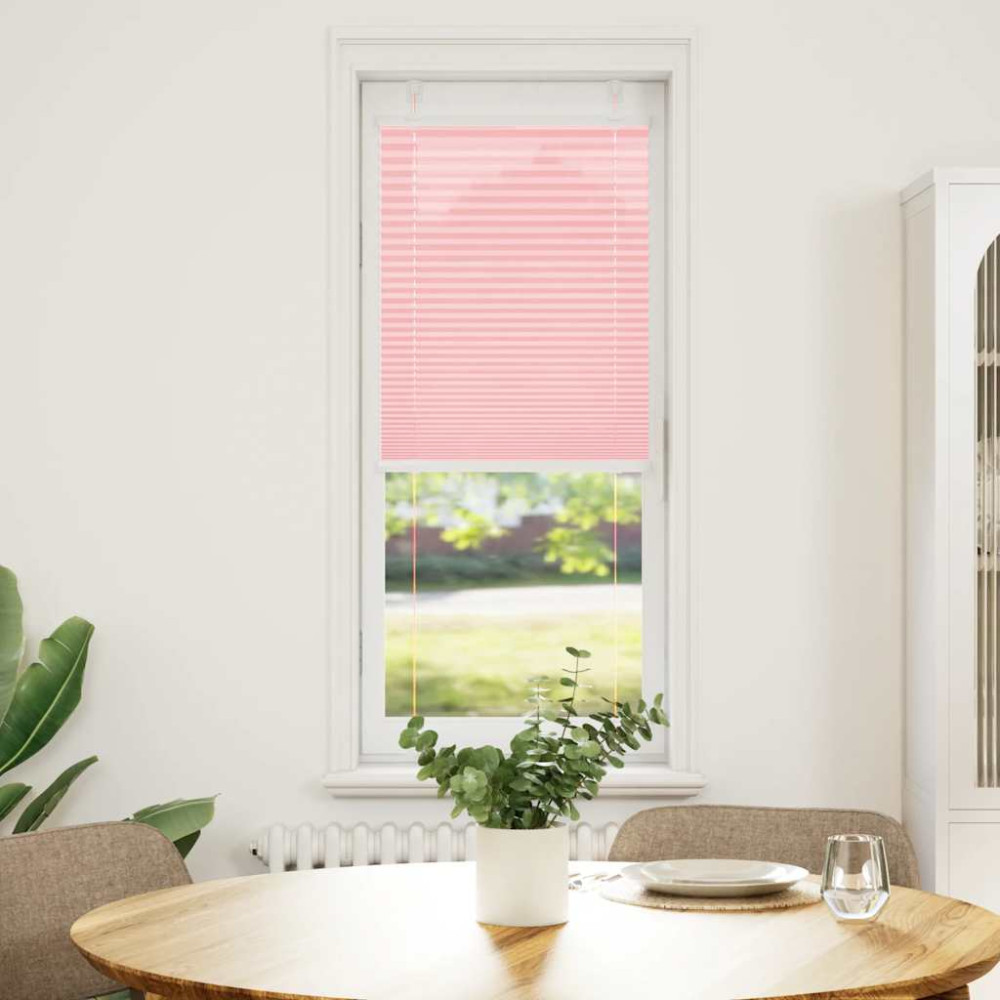 Produktbild för Plisserad persienn rosa 50x100cm tyg bredd 49,4cm polyester