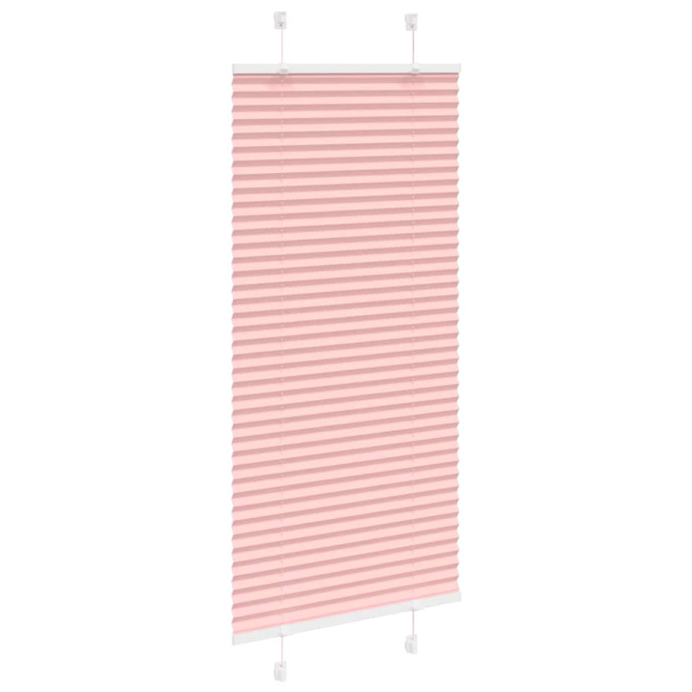 Produktbild för Plisserad persienn rosa 55x100cm tyg bredd 54,4cm polyester