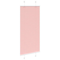 Produktbild för Plisserad persienn rosa 55x100cm tyg bredd 54,4cm polyester