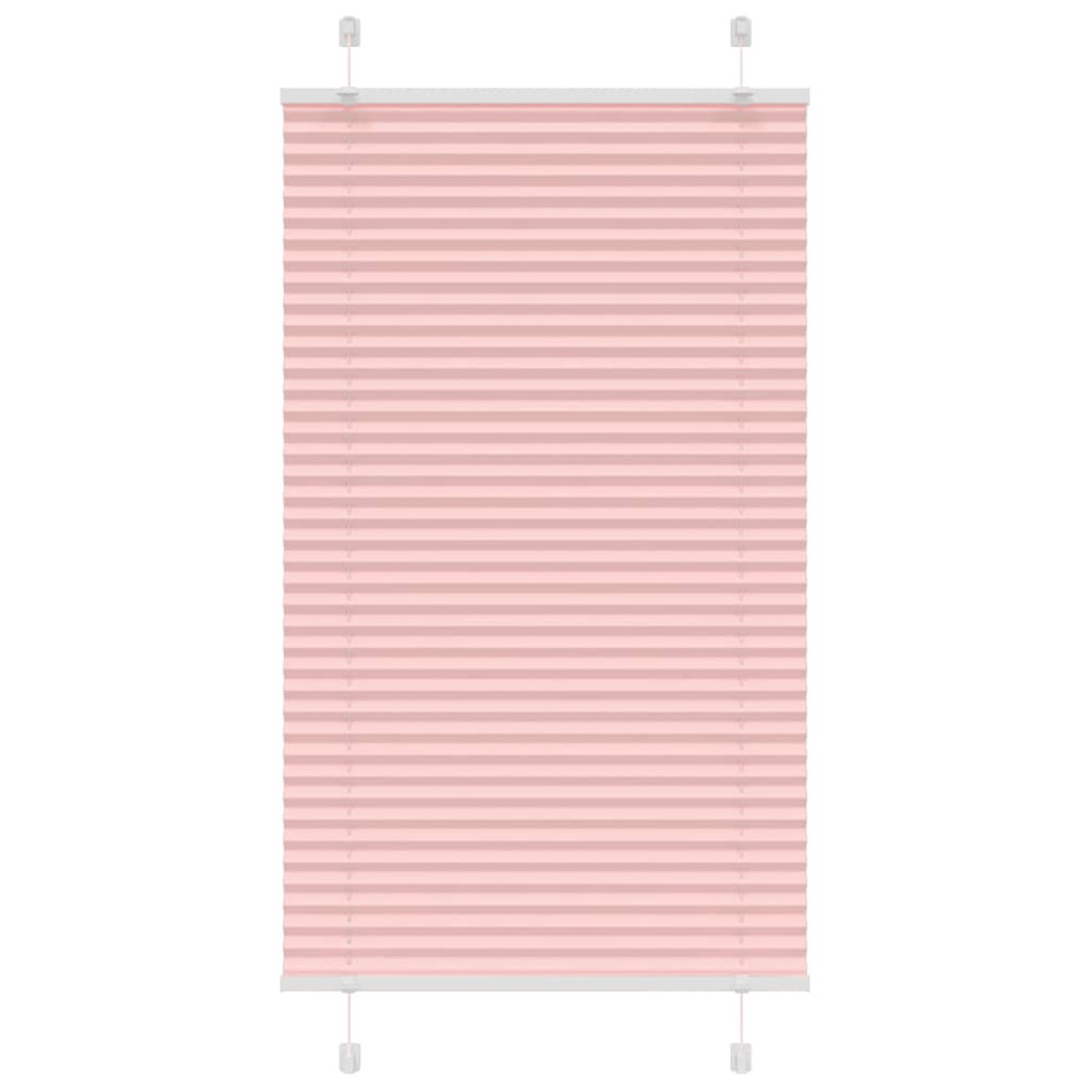 Produktbild för Plisserad persienn rosa 80x100 cm tyg bredd 79,4 cm polyester