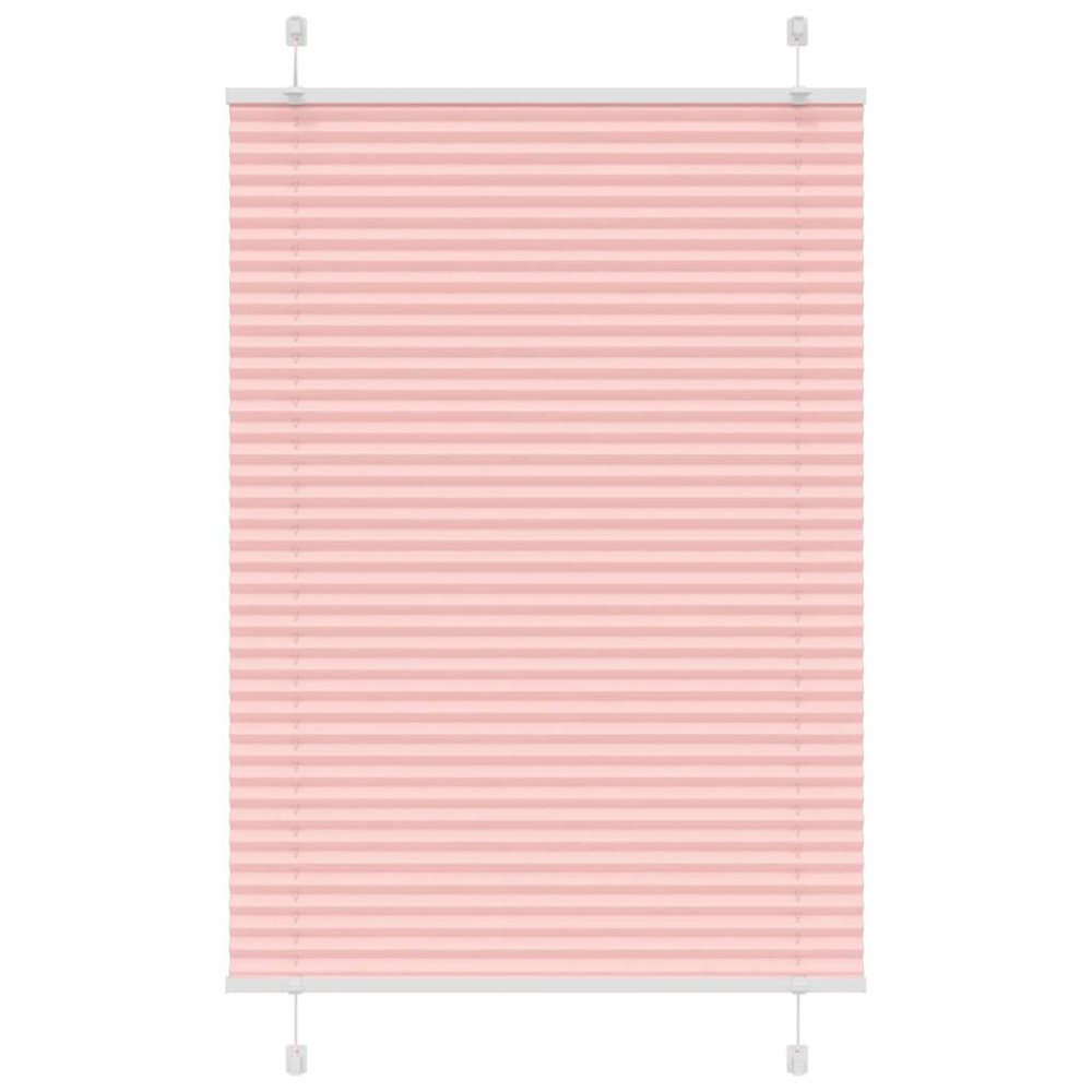 Produktbild för Plisserad persienn rosa 90x100 cm tyg bredd 89,4 cm polyester