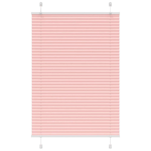 vidaXL Plisserad persienn rosa 90x100 cm tyg bredd 89,4 cm polyester
