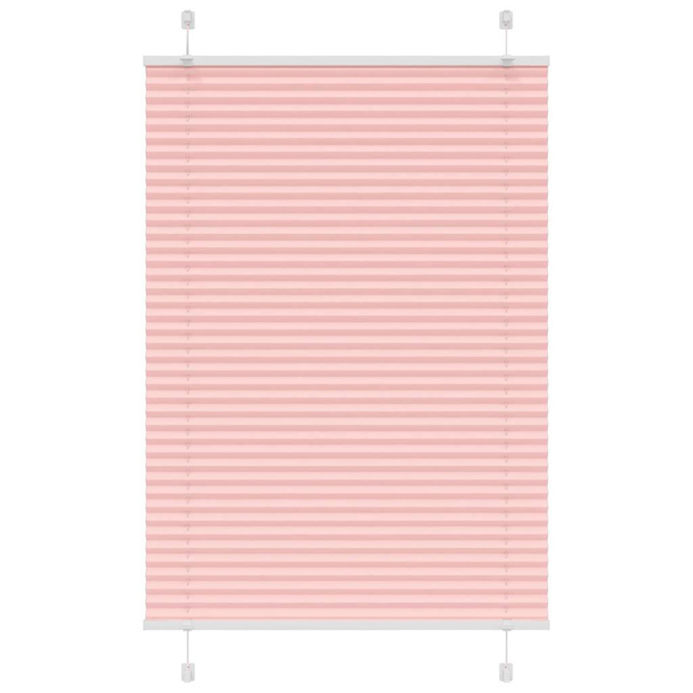 Produktbild för Plisserad persienn rosa 95x100 cm tyg bredd 94,4 cm polyester