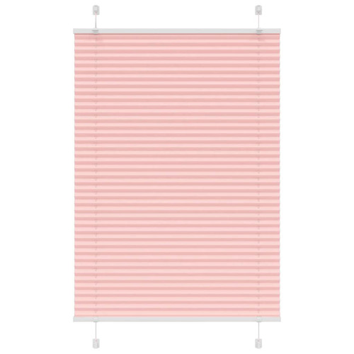 vidaXL Plisserad persienn rosa 95x100 cm tyg bredd 94,4 cm polyester