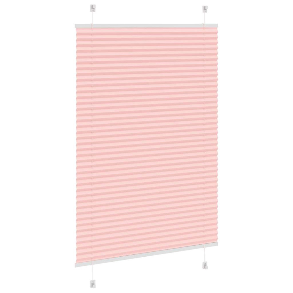 Produktbild för Plisserad persienn rosa 95x100 cm tyg bredd 94,4 cm polyester
