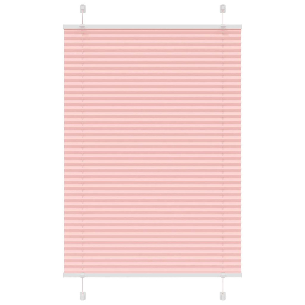 Produktbild för Plisserad persienn rosa 100x100 cm tyg bredd 99,4 cm polyester