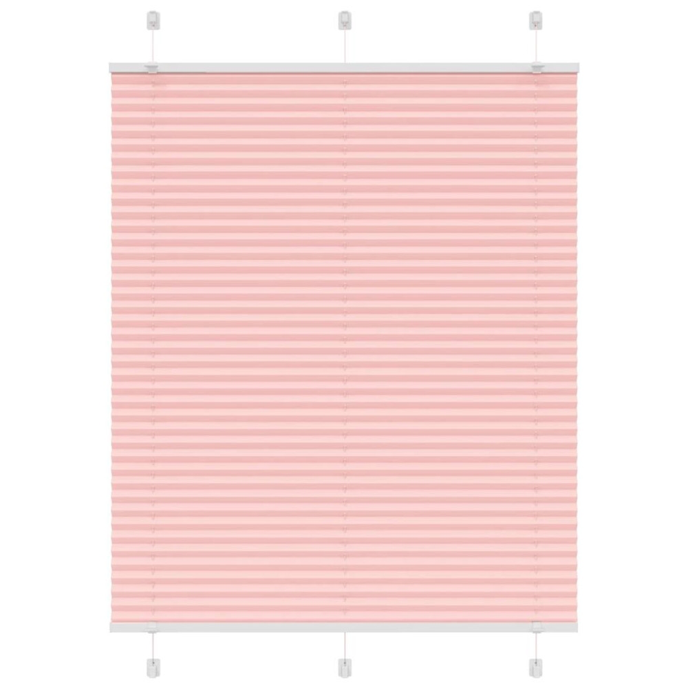 Produktbild för Plisserad persienn rosa 105x100 cm tyg bredd 104,4cm polyester