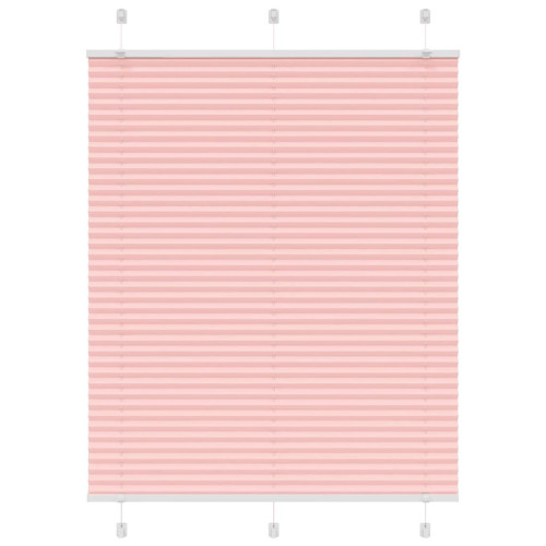 vidaXL Plisserad persienn rosa 105x100 cm tyg bredd 104,4cm polyester