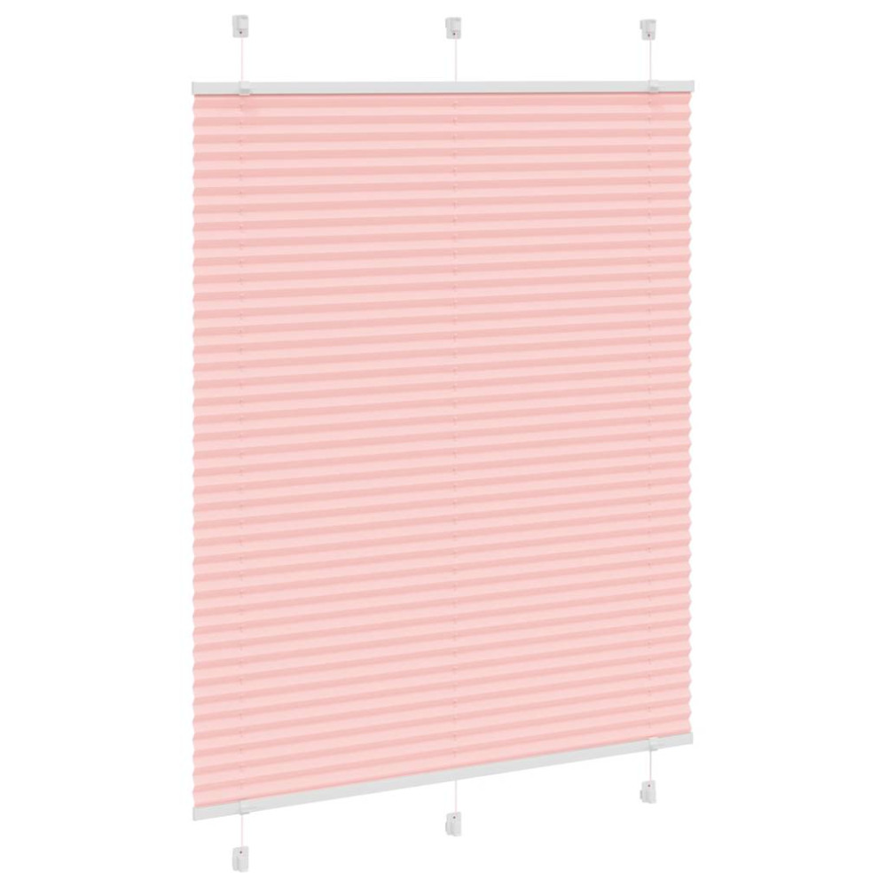 Produktbild för Plisserad persienn rosa 105x100 cm tyg bredd 104,4cm polyester