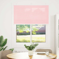 Produktbild för Plisserad persienn rosa 110x100 cm tyg bredd 109,4cm polyester