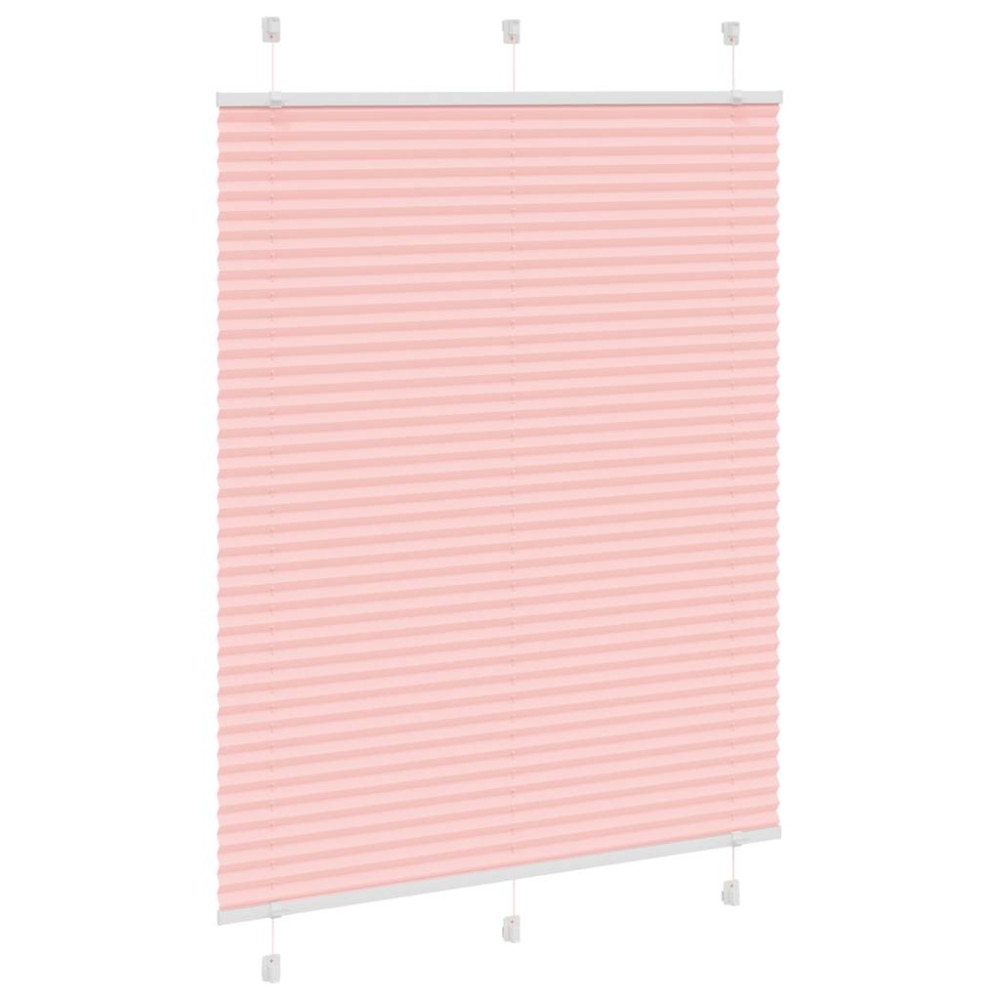 Produktbild för Plisserad persienn rosa 110x100 cm tyg bredd 109,4cm polyester