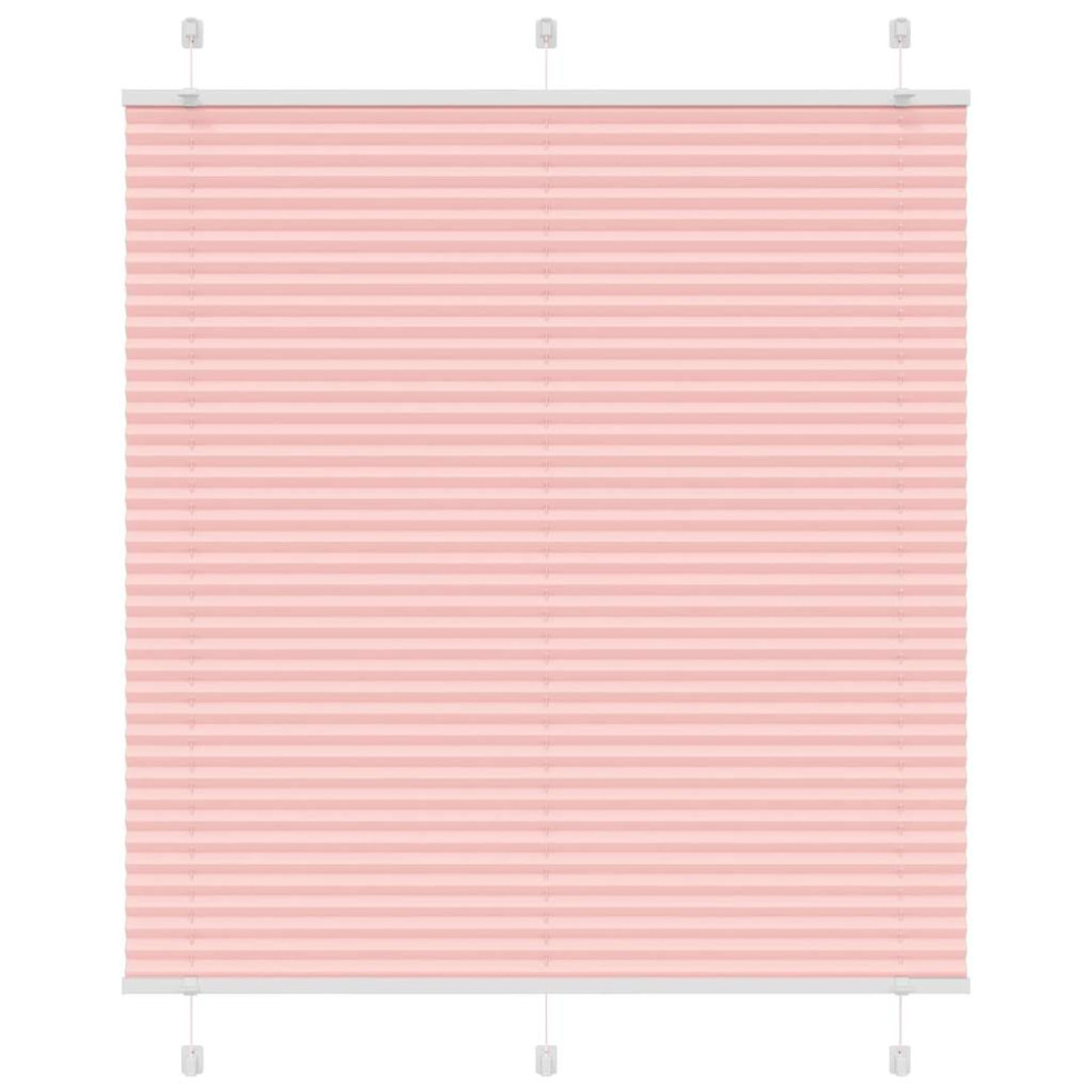 Produktbild för Plisserad persienn rosa 115x100 cm tyg bredd 114,4cm polyester