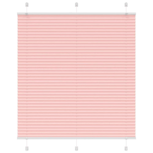 vidaXL Plisserad persienn rosa 115x100 cm tyg bredd 114,4cm polyester