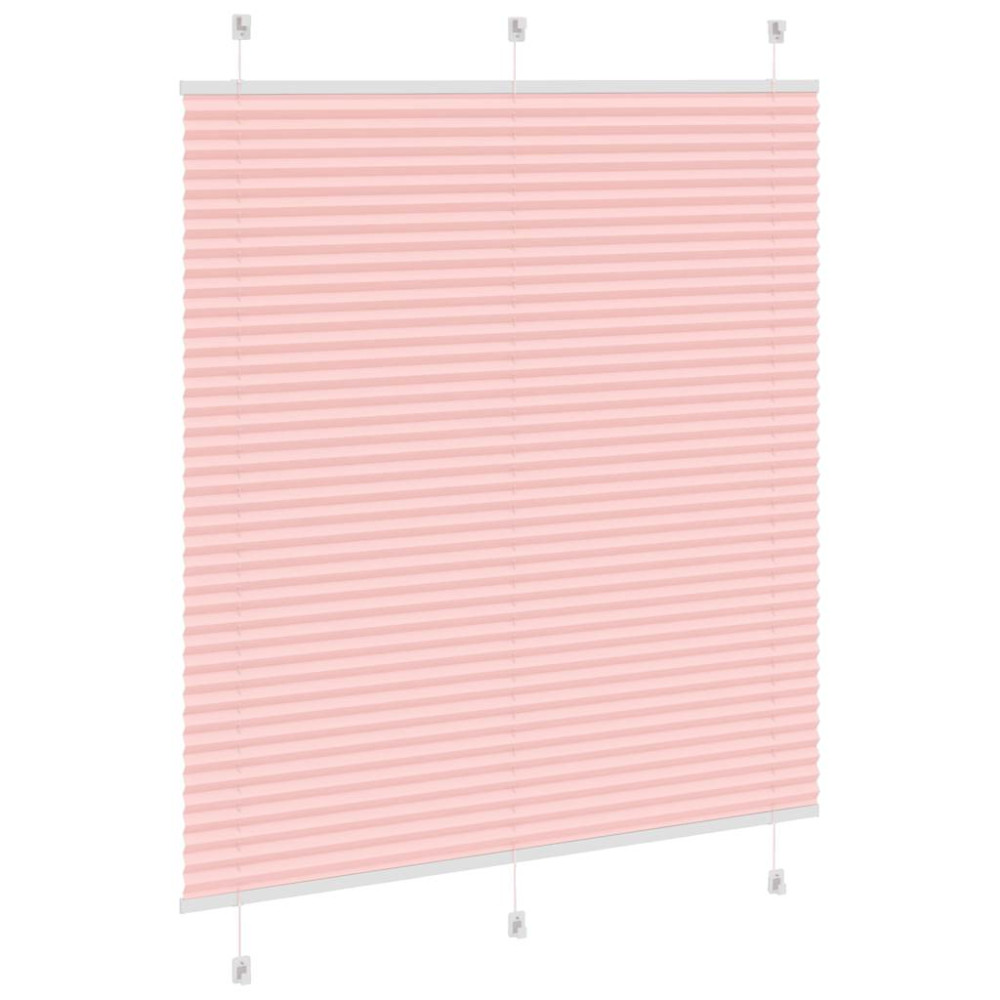 Produktbild för Plisserad persienn rosa 120x100 cm tyg bredd 119,4cm polyester