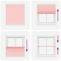 Produktbild för Plisserad persienn rosa 120x100 cm tyg bredd 119,4cm polyester