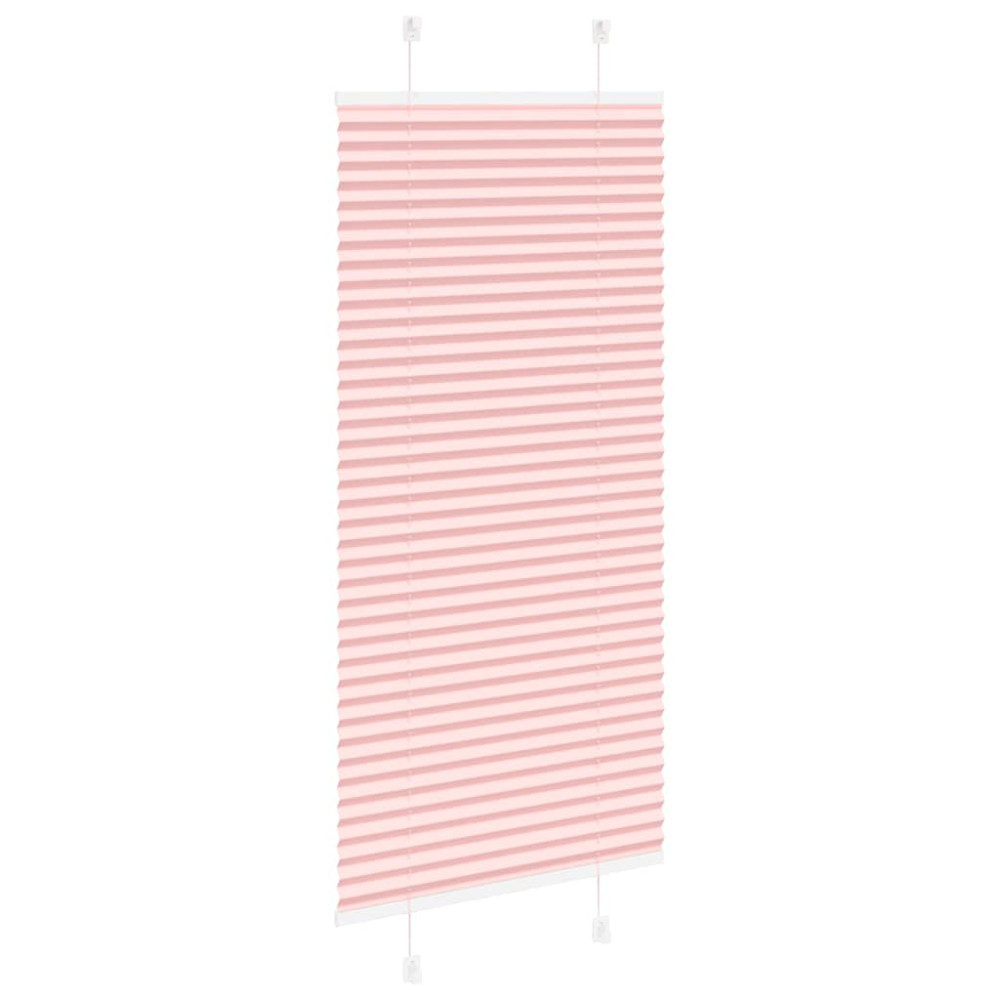 Produktbild för Plisserad persienn rosa 55x150cm tyg bredd 54,4cm polyester