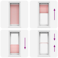 Produktbild för Plisserad persienn rosa 55x150cm tyg bredd 54,4cm polyester