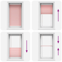 Produktbild för Plisserad persienn rosa 70x150 cm tyg bredd 69,4 cm polyester