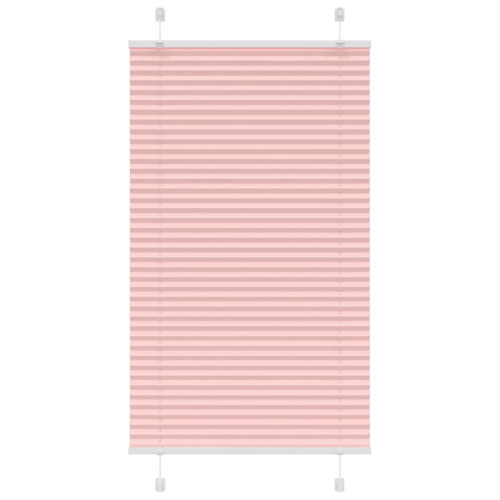 vidaXL Plisserad persienn rosa 75x150 cm tyg bredd 74,4 cm polyester
