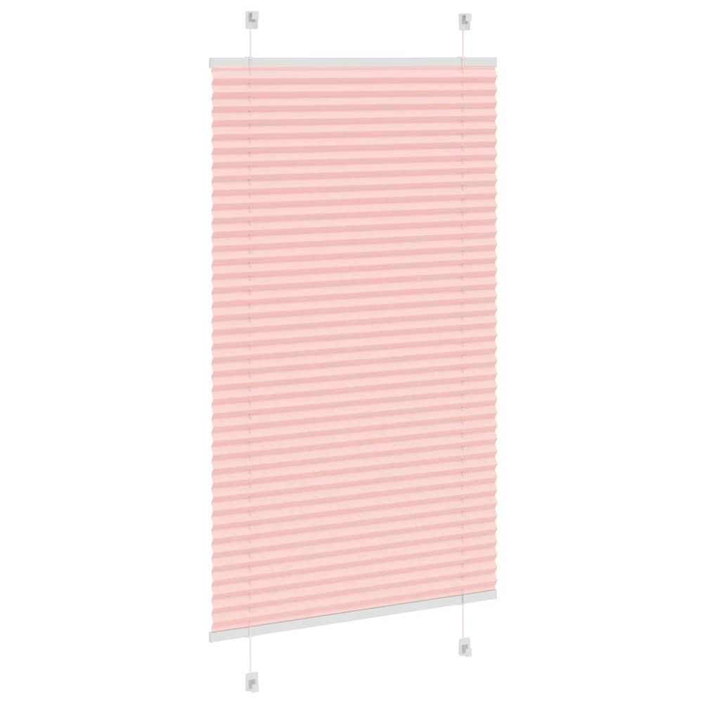 Produktbild för Plisserad persienn rosa 75x150 cm tyg bredd 74,4 cm polyester