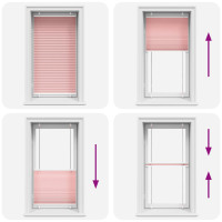 Produktbild för Plisserad persienn rosa 75x150 cm tyg bredd 74,4 cm polyester