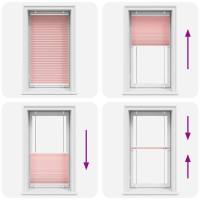 Produktbild för Plisserad persienn rosa 80x150 cm tyg bredd 79,4 cm polyester