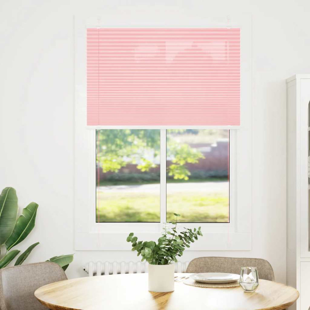 Produktbild för Plisserad persienn rosa 95x150 cm tyg bredd 94,4 cm polyester