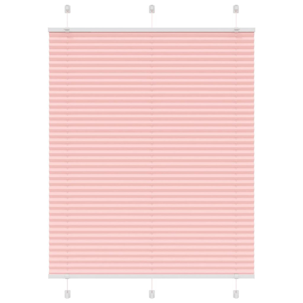 Produktbild för Plisserad persienn rosa 105x150 cm tyg bredd 104,4cm polyester