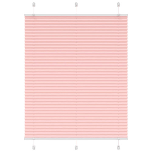 vidaXL Plisserad persienn rosa 105x150 cm tyg bredd 104,4cm polyester