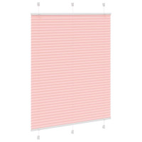 Produktbild för Plisserad persienn rosa 105x150 cm tyg bredd 104,4cm polyester