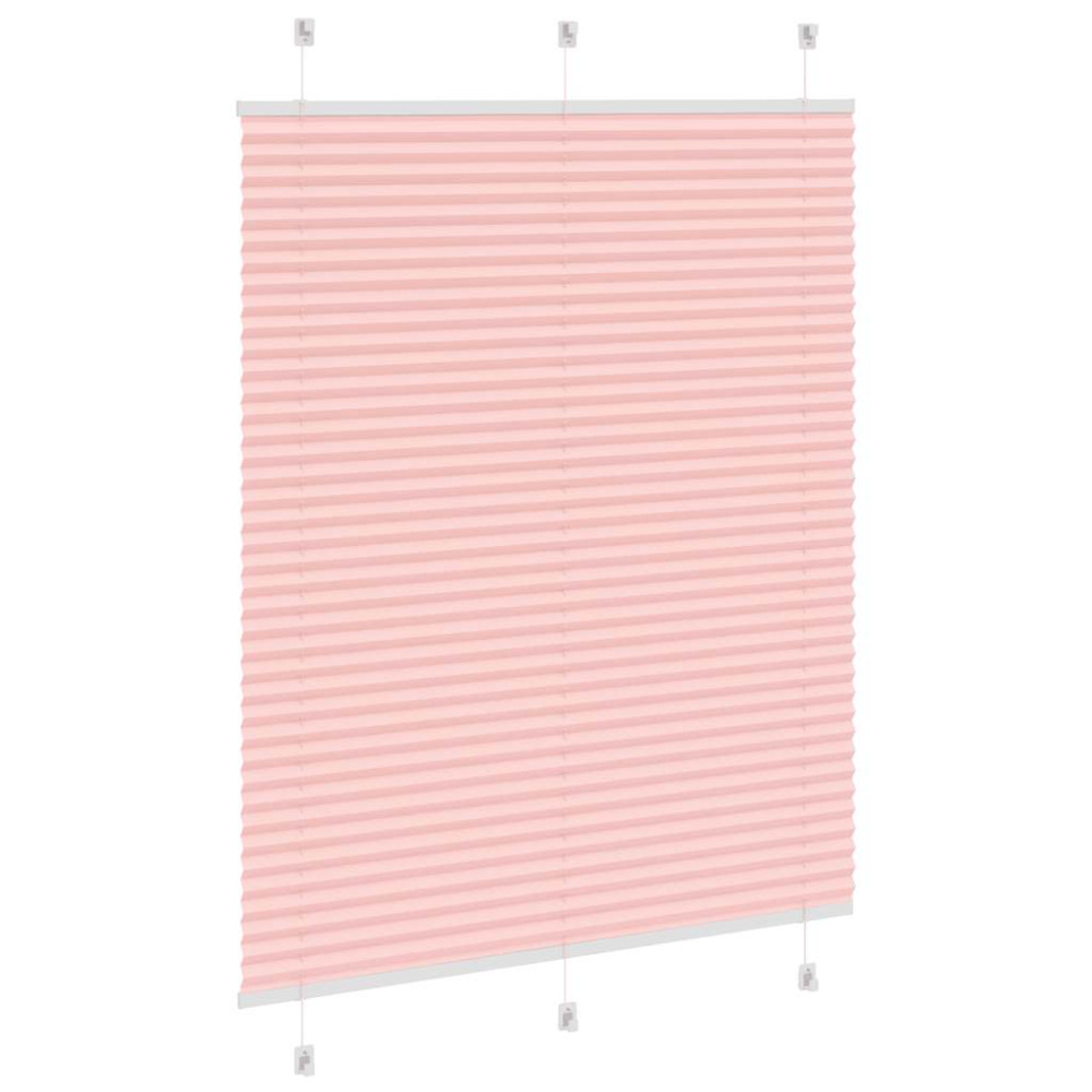 Produktbild för Plisserad persienn rosa 110x150 cm tyg bredd 109,4cm polyester