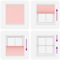 Produktbild för Plisserad persienn rosa 115x150 cm tyg bredd 114,4cm polyester