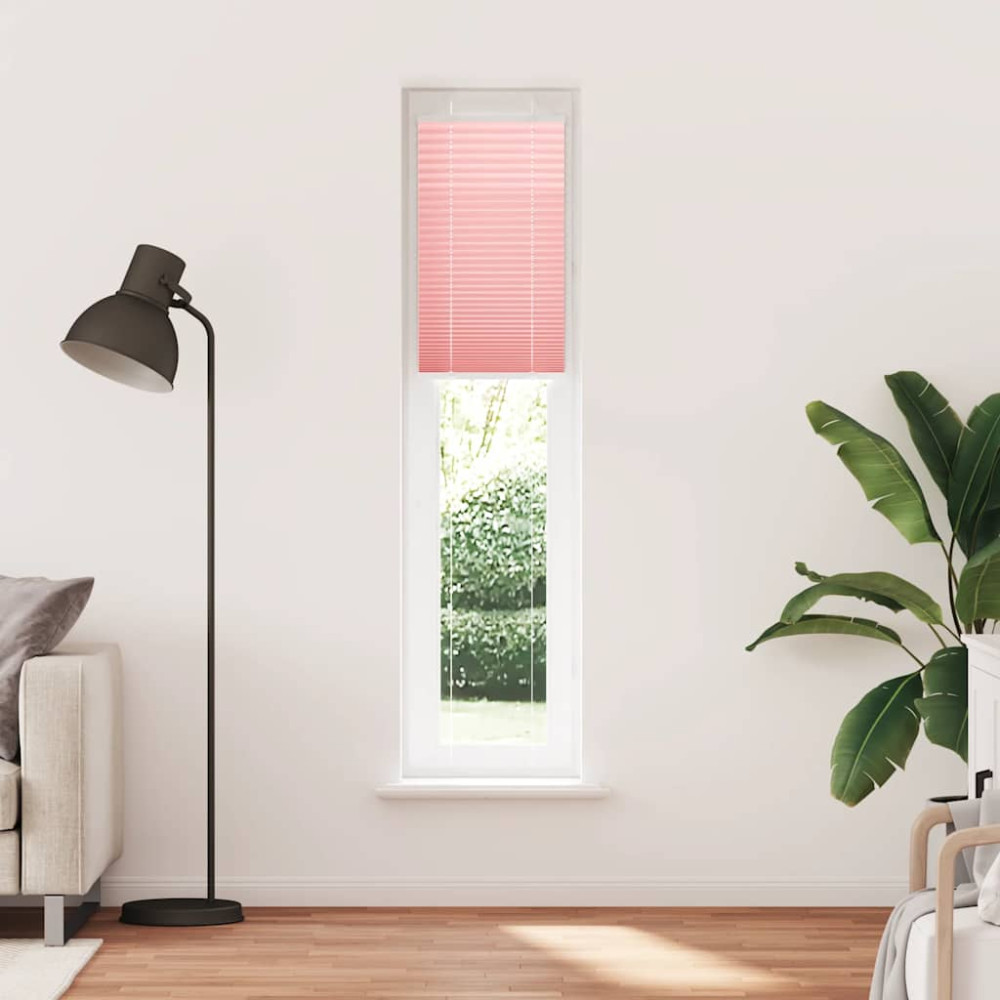Produktbild för Plisserad persienn rosa 40x200cm tyg bredd 39,4cm polyester