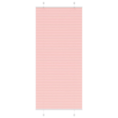 vidaXL Plisserad persienn rosa 90x200 cm tyg bredd 89,4 cm polyester - Gardiner & Persienner