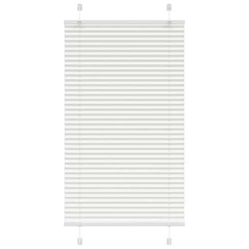 vidaXL Plisserad persienn vit 75x150 cm tyg bredd 74,4 cm polyester - Gardiner & Persienner